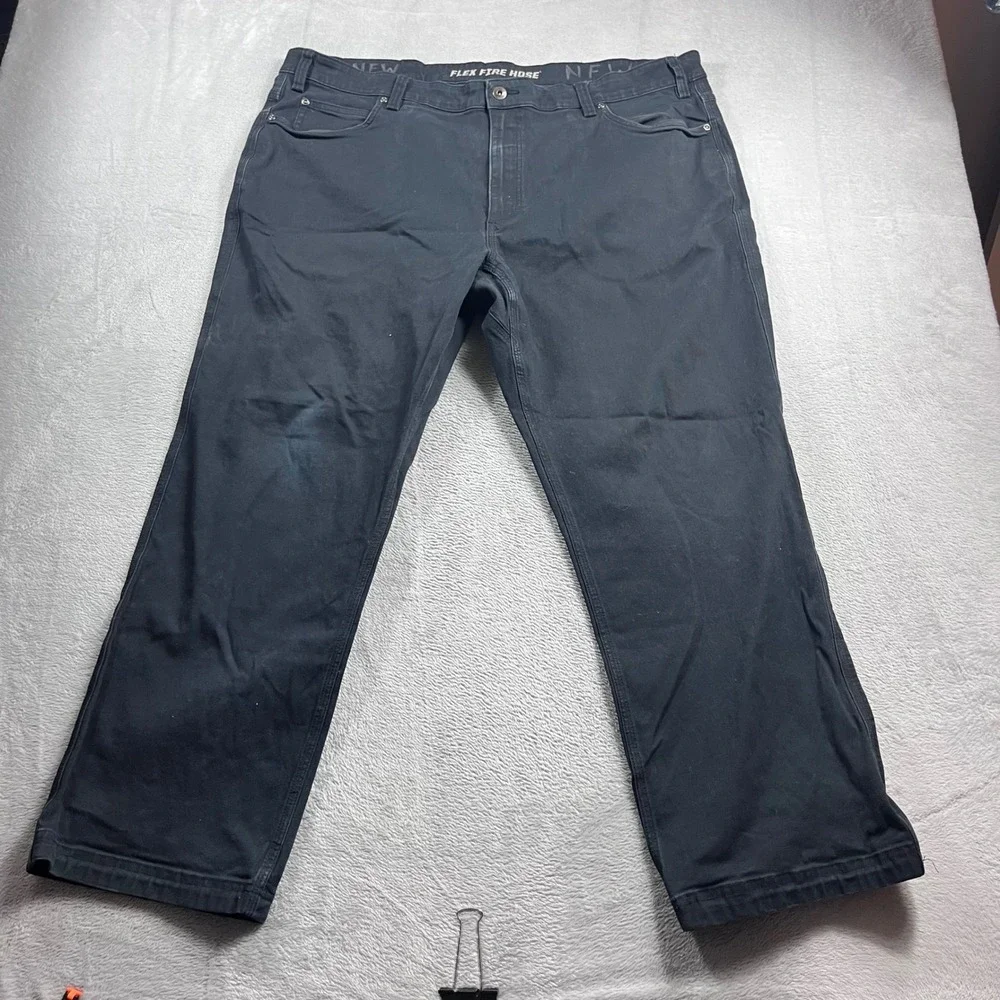 Duluth Trading Co Flex‎ Fire Hose Relaxed Fit Black Work Pants 44x30 Mens